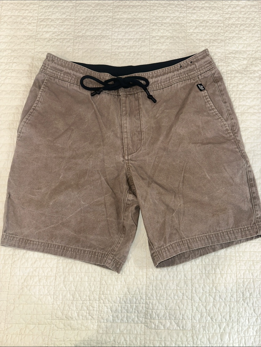 Lost 100% cotton Shorts 28” waist Brown Khaki Surf Board shorts Coastal